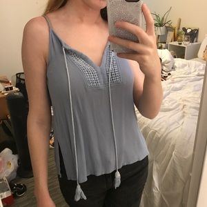 Light blue flowing tank top